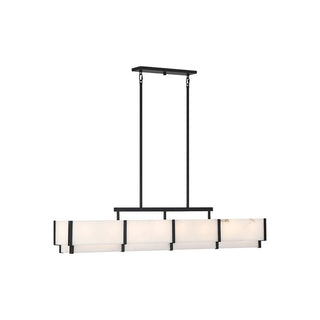 Orleans 8-Light Linear Chandelier in Black Cashmere Black Cashmere