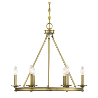 Middleton 6-Light Chandelier in Warm Brass Warm Brass