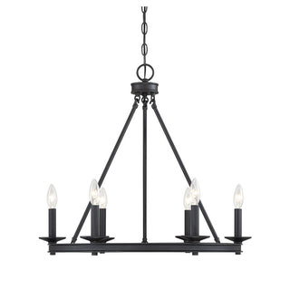 Middleton 6-Light Chandelier in Matte Black Matte Black