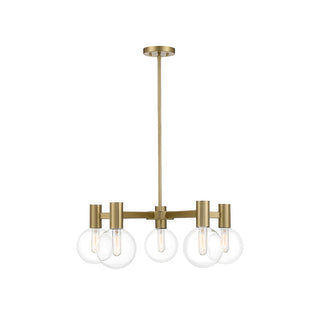 Wright 5-Light Chandelier in Warm Brass Warm Brass