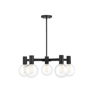 Wright 5-Light Chandelier in Matte Black Matte Black