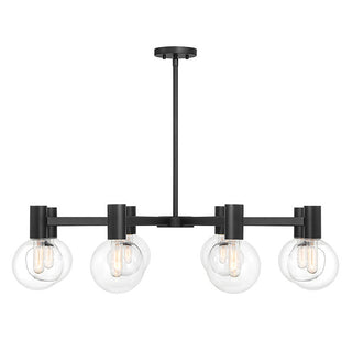 Wright 8-Light Chandelier in Matte Black Matte Black