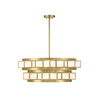 Gideon 6-Light Chandelier in Warm Brass Warm Brass