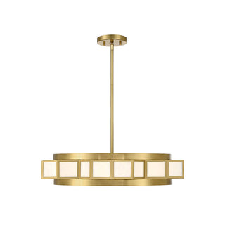 Gideon 4-Light Chandelier in Warm Brass Warm Brass