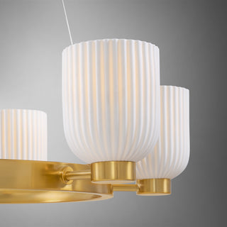 Isla Blanca 6-Light Chandelier in Warm Brass by Breegan Jane