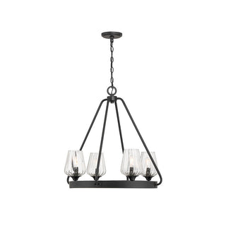 Carlton 4-Light Chandelier in Matte Black Matte Black