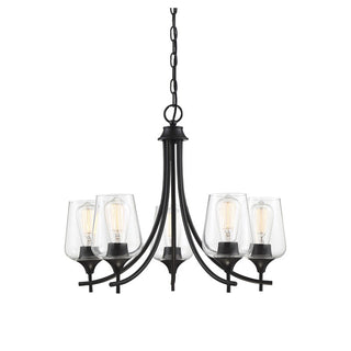 Octave 5-Light Chandelier in Black Black