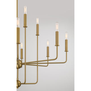 Avondale 12-Light Chandelier in Warm Brass