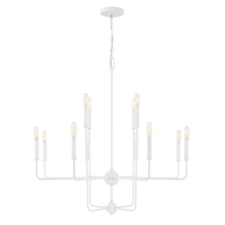 Avondale 12-Light Chandelier in Bisque White