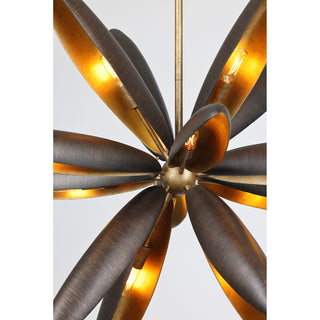 Estrella Del Mar 14-Light Chandelier in Centura with Burnished Gold by Breegan Jane