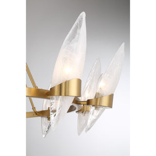 Nouvel 12-Light Chandelier in Warm Brass