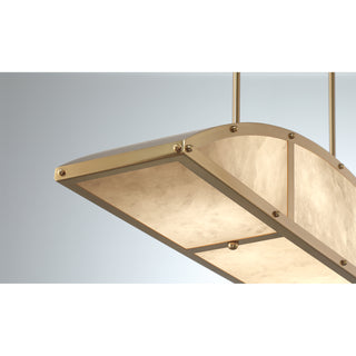 Legacy 4-Light Linear Chandelier in Warm Brass by Breegan Jane