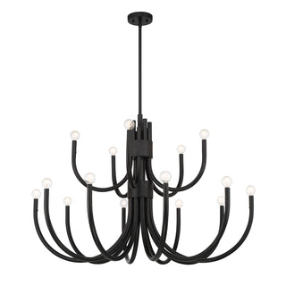 Sorrento 15-Light Chandelier in Matte Black