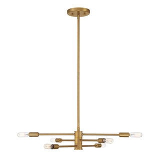 Lyrique 6-Light Chandelier in Warm Brass Warm Brass