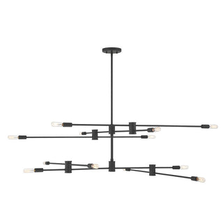 Lyrique 12-Light Chandelier in Matte Black Matte Black