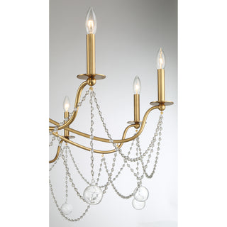 Mariposa 10-Light Chandelier in Warm Brass