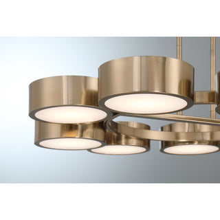 Talamanca 9-Light LED Chandelier in Noble Brass by Breegan Jane