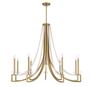 Helen 9-Light Chandelier in Warm Brass