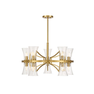 Bennington 10-Light Chandelier in Warm Brass Warm Brass