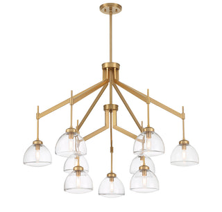 Corbin 9-Light Chandelier in Warm Brass