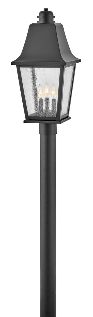 Kingston Large Post Mount Lantern in Black