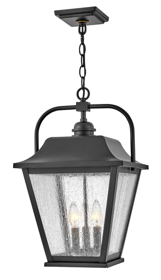 Kingston Medium Hanging Lantern In Black Finish
