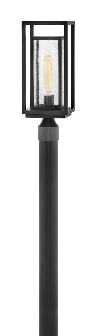 Republic Medium Post Top or Pier Mount Lantern In Black Finish