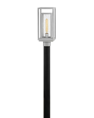 Republic Medium Post Top or Pier Mount Lantern In Silver Finish