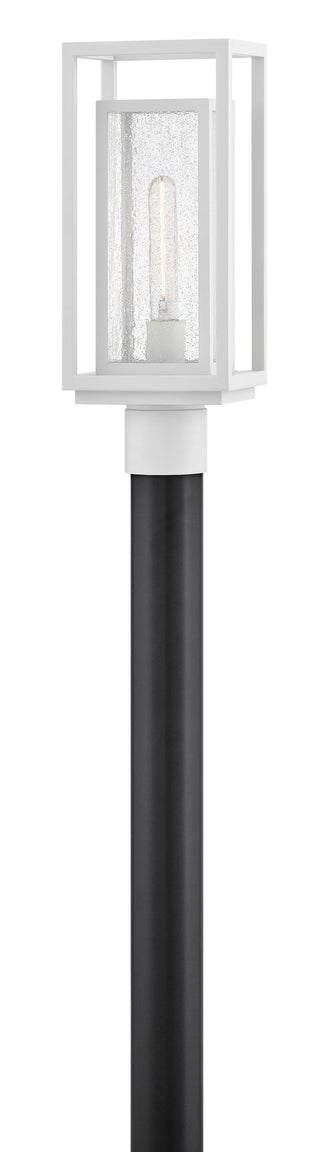 Republic Medium Post Mount Lantern In White Finish