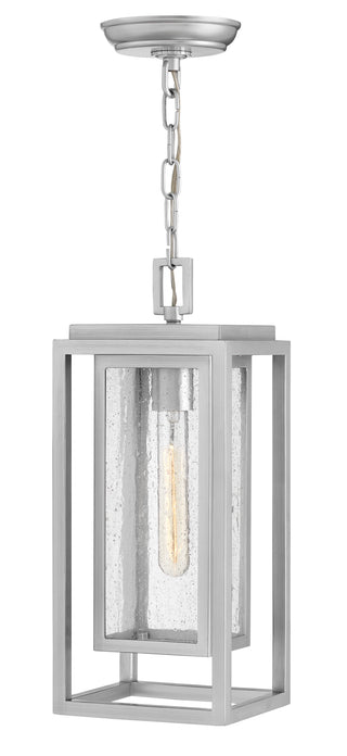Republic Medium Hanging Lantern In Silver Finish