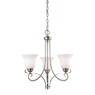 Brighton 20'' Wide 3-Light Chandeliers - Brushed Nickel