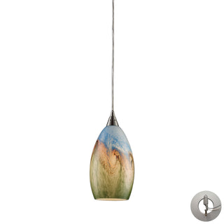 Geologic 6'' Wide 1-Light Pendant - Satin Nickel (Includes Adapter Kit)