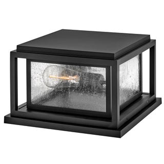 Republic Small Pier Mount Lantern 12v In Black Finish