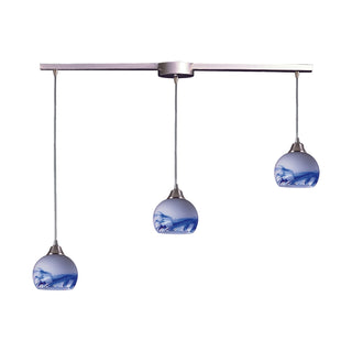 Mela 36'' Wide 3-Light Pendant - Satin Nickel