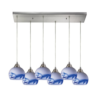 Mela 30'' Wide 6-Light Pendant - Satin Nickel