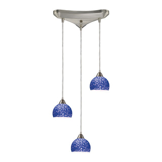 Cira 10'' Wide 3-Light Pendant - Satin Nickel