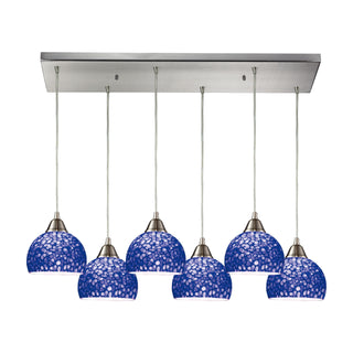 Cira 30'' Wide 6-Light Pendant - Satin Nickel