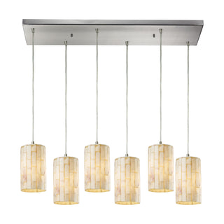 Coletta 30'' Wide 6-Light Pendant - Satin Nickel