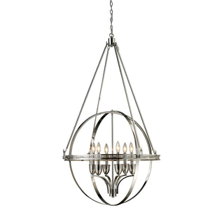 Hemispheres 32'' Wide 6-Light Chandeliers - Polished Nickel