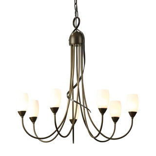 Flora 7 Arm Chandelier Bronze / Opal Glass (GG)