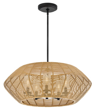 Luca Medium Single Tier Chandelier In Black Finish