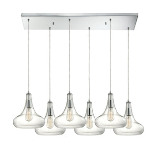 Orbital 30'' Wide 6-Light Pendant - Polished Chrome