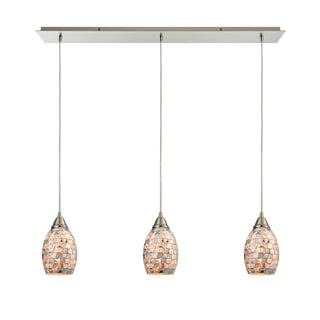 Capri 36'' Wide 3-Light Pendant - Satin Nickel