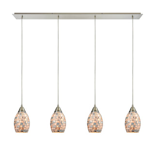 Capri 46'' Wide 4-Light Pendant - Satin Nickel