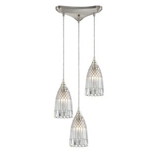 Kersey 10'' Wide 3-Light Pendant - Satin Nickel