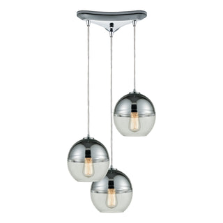 Revelo 12'' Wide 3-Light Mini Pendant - Polished Chrome