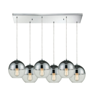 Revelo 32'' Wide 6-Light Mini Pendant - Polished Chrome