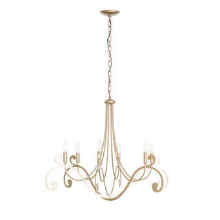 Bella 6 Arm Chandelier Soft Gold