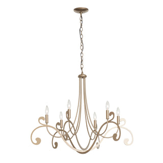 Bella 6 Arm Chandelier Soft Gold