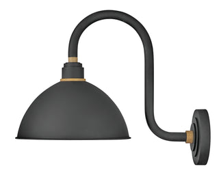 Foundry Dome Medium Tall Gooseneck Barn Light In Black Finish